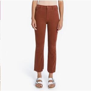 Mother Jeans Womens 24 The Hustler Ankle Fray Hopscotch Brown Corduroy Boho Chic